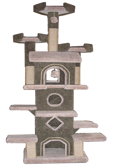 Handmade cat trees and condos made in America.