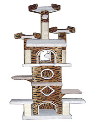 Cat Trees, condos in animal prints